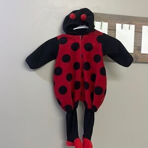 Baby Grand Lady Bug Halloween Fleece Zip-up Costume- 12 months